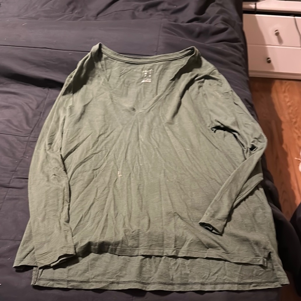 Women's Olive Long Sleeve Top
